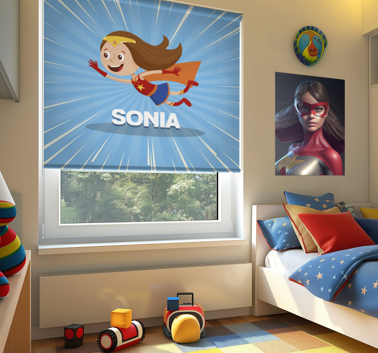 super girl Custom printed window shade - TenStickers