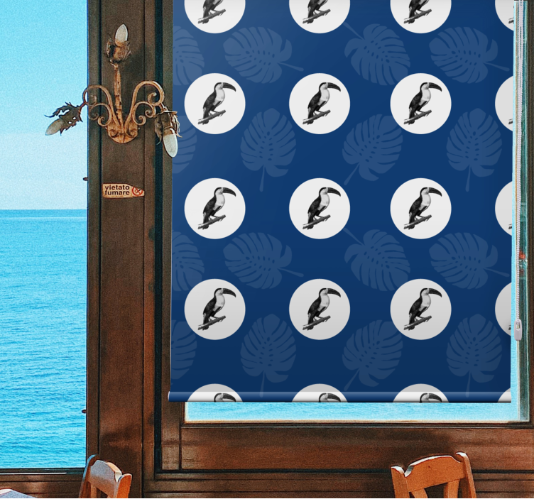 Tropical toucan pattern animals blind - TenStickers