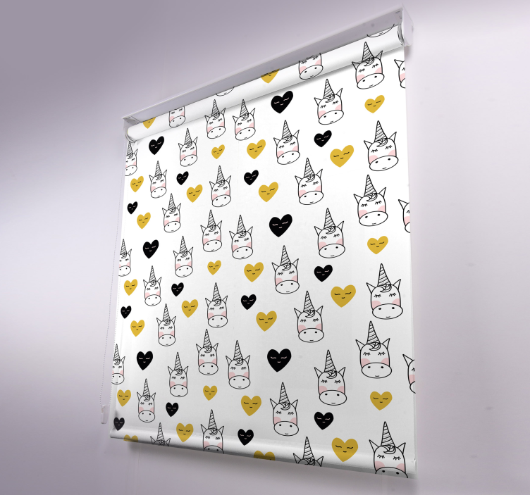 Unicorn Heart Pattern animals blind - TenStickers