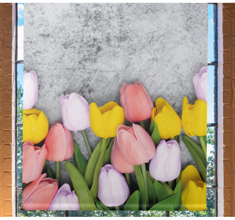 Vibrant Tulip Bloom blind flowers and plants - TenStickers