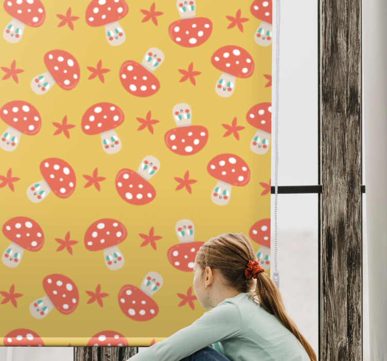 Whimsical Mushroom Patterns blind - TenStickers