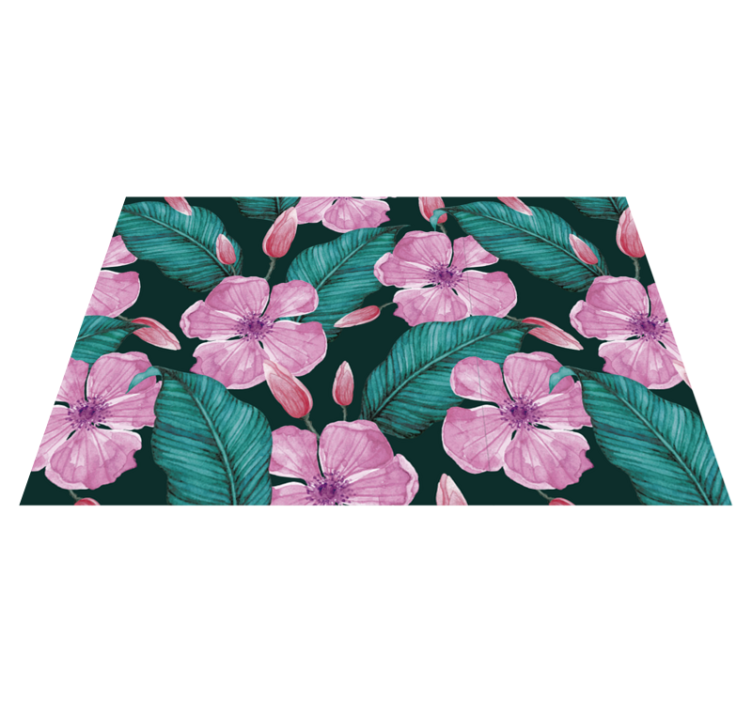 Textured placemats with tropical floral design - TenStickers