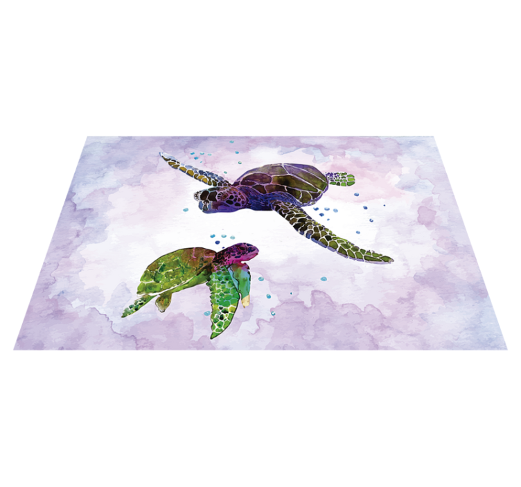 Original placemats colorful turtle illustration - TenStickers