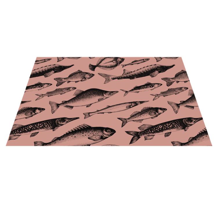 Original placemats fish pattern design - TenStickers