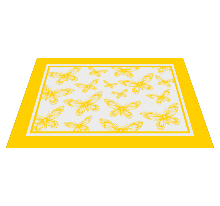 Yellow butterflies elegant placemats - TenStickers
