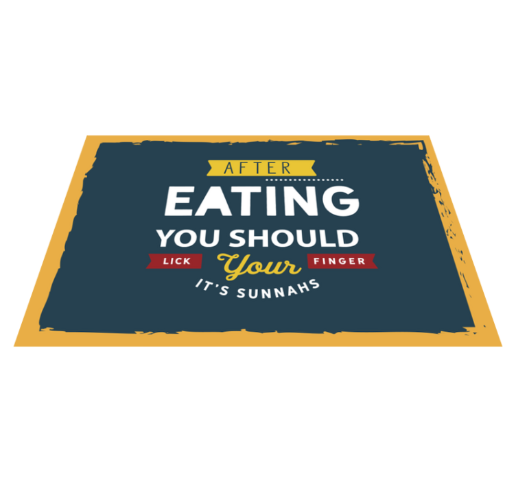 After eating restaurant placemats - TenStickers
