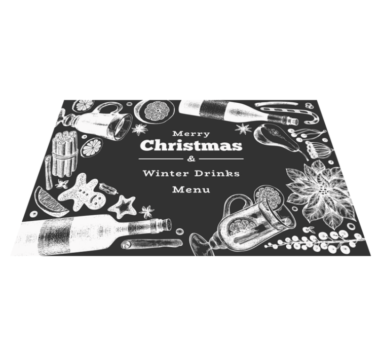 Christmas menu restaurant placemats - TenStickers