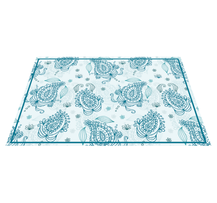 Textured placemats with intricate floral design - TenStickers
