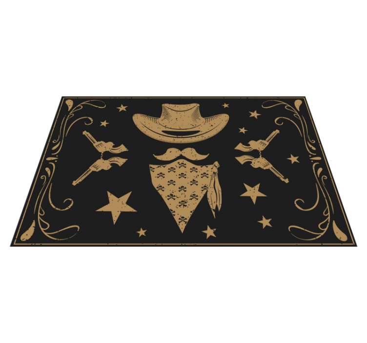 Cowboy hat, bandanna and revolvers placemats - TenStickers