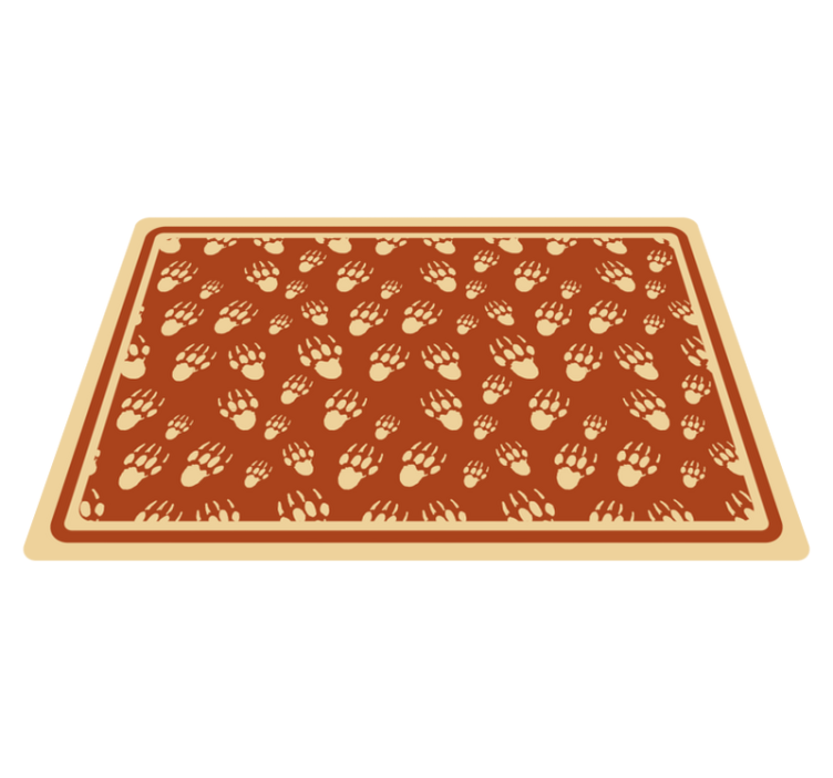 Textured placemats paw print design - TenStickers