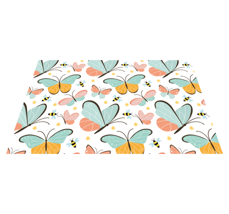 Quote placemats butterfly pattern delight - TenStickers