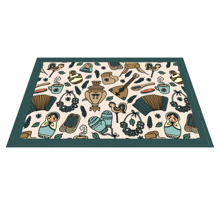 Original placemats cultural icons design - TenStickers