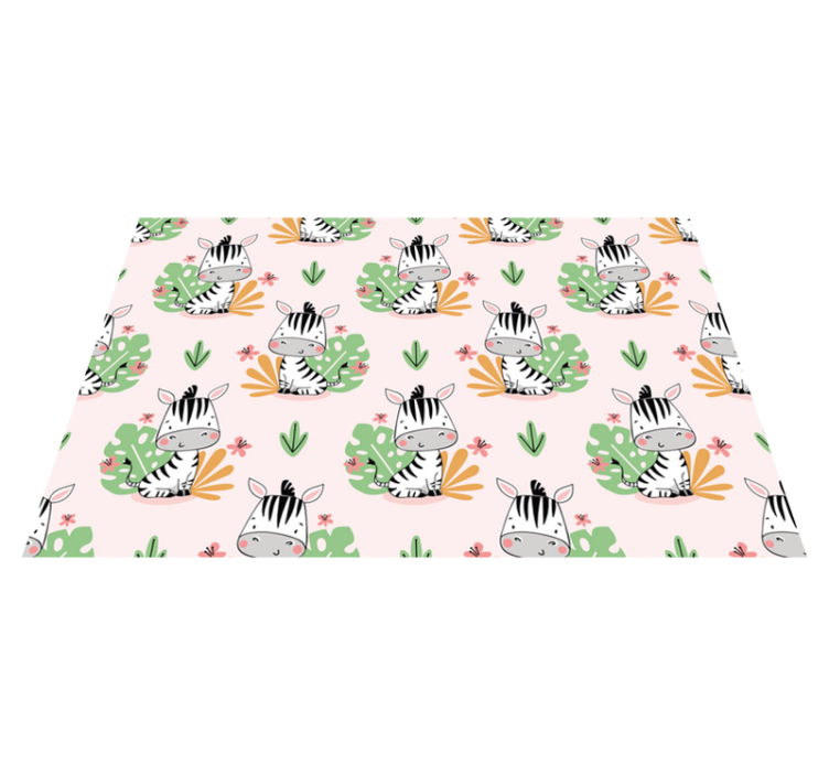 Children placemats cute zebra design - TenStickers