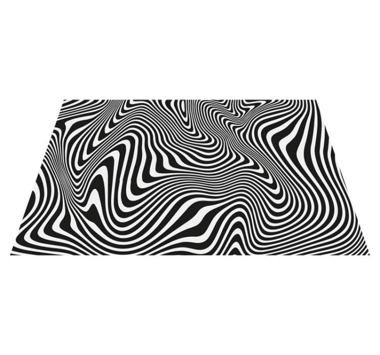 Modern placemats with fluid black designs - TenStickers