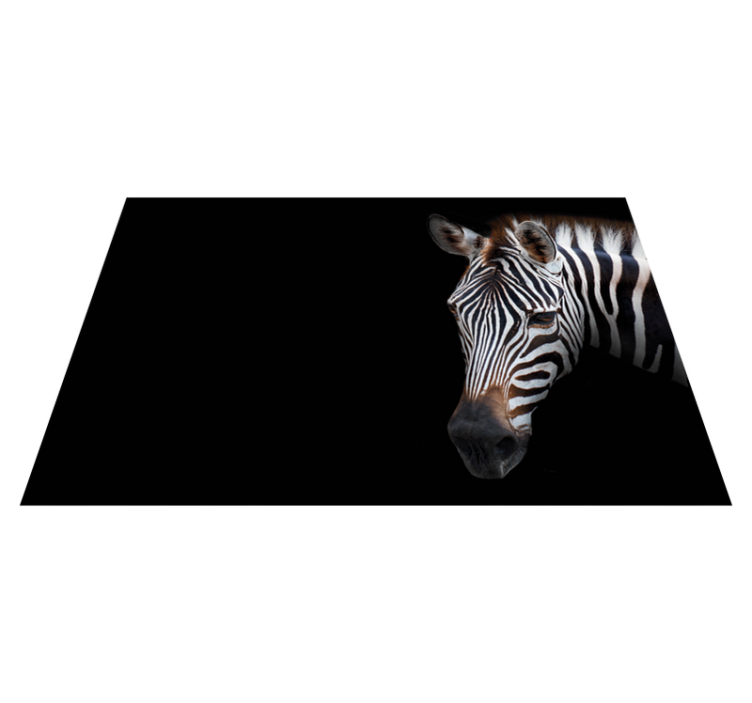 Original placemats zebra head close-up - TenStickers