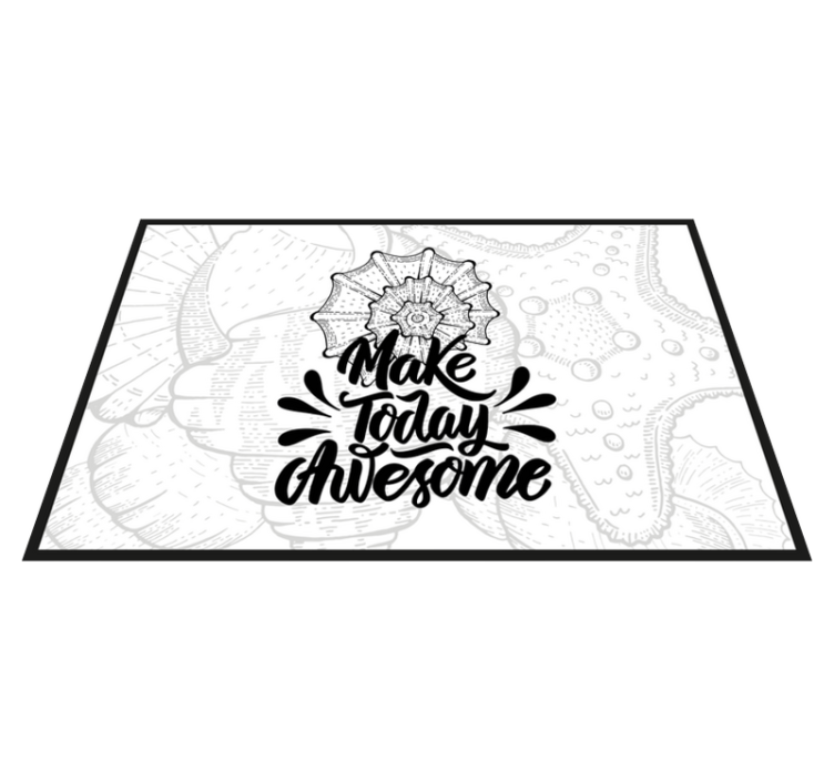 Seashell motif and text  quote placemats - TenStickers