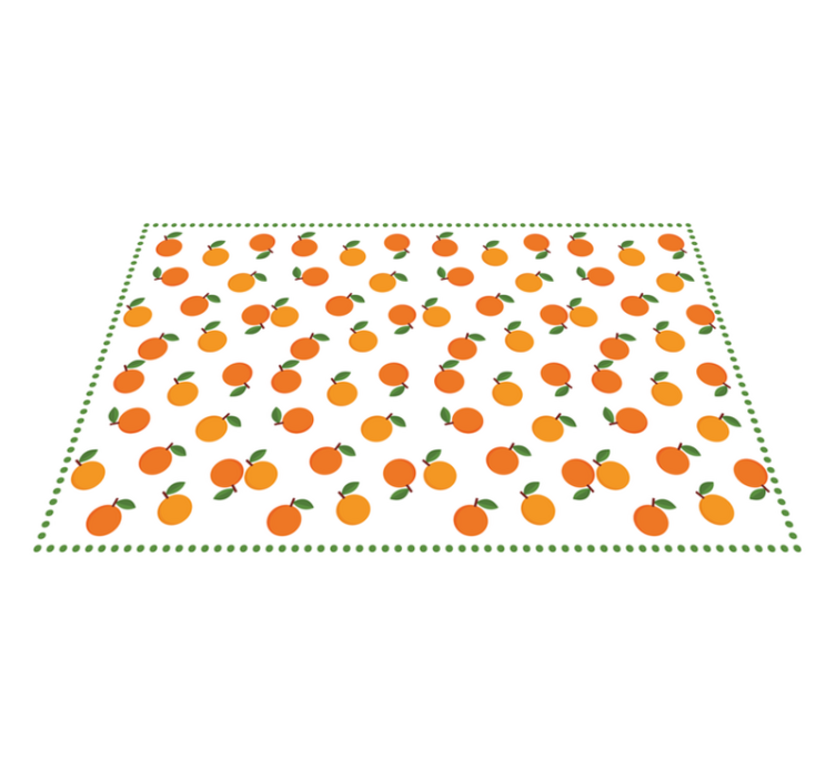 Oranges with green leaves original placemats - TenStickers