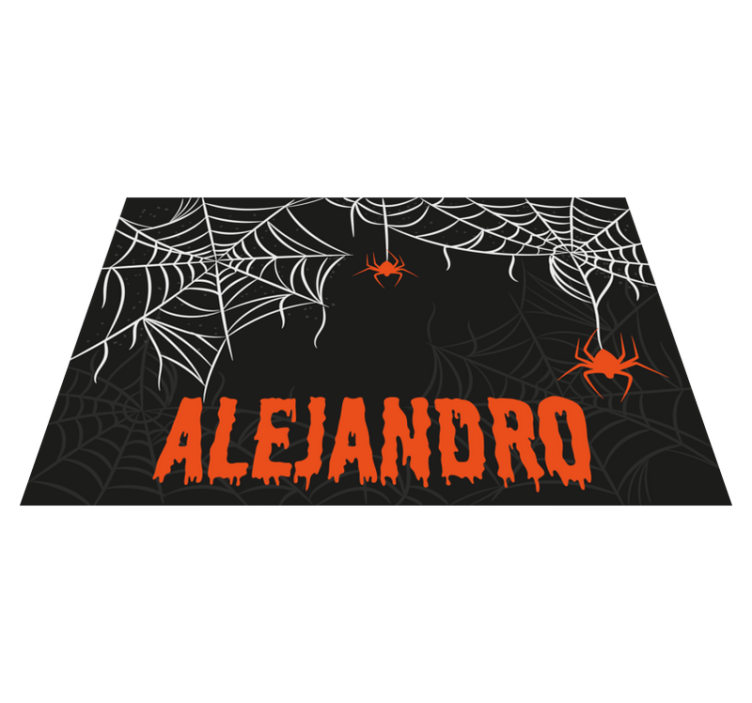 Halloween placemats creepy spider webs - TenStickers