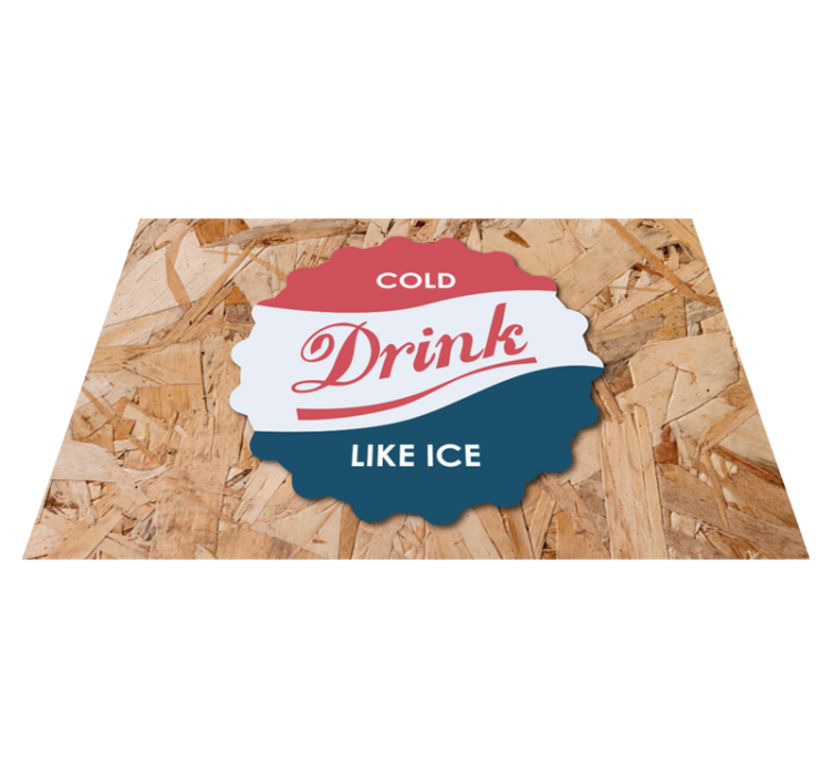 Retro drink soda placemat original placemats - TenStickers