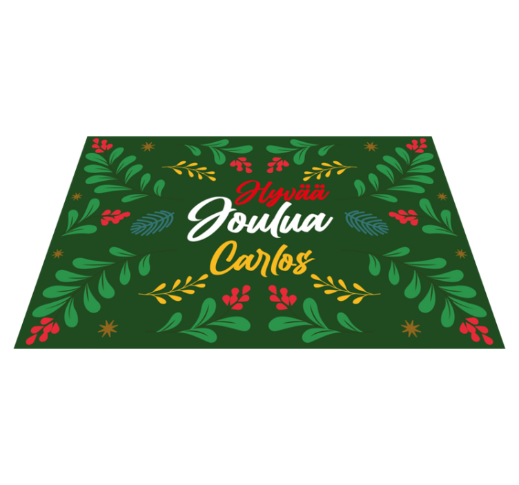 Christmas placemats with festive greenery design - TenStickers