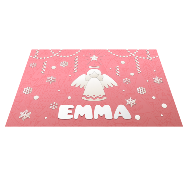 Christmas placemats with angel holiday design - TenStickers