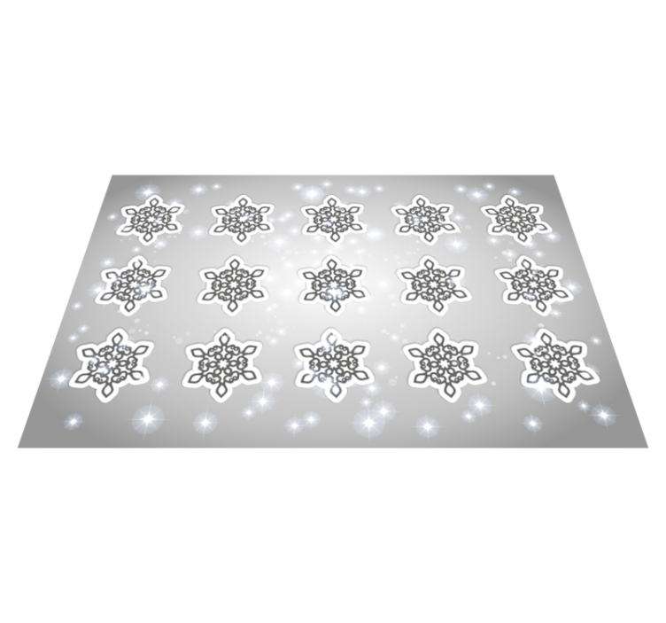 Christmas placemats with snowflake design - TenStickers