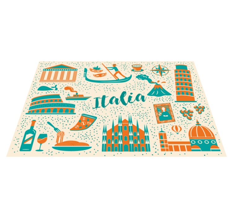 Original placemats culinary italian scene - TenStickers