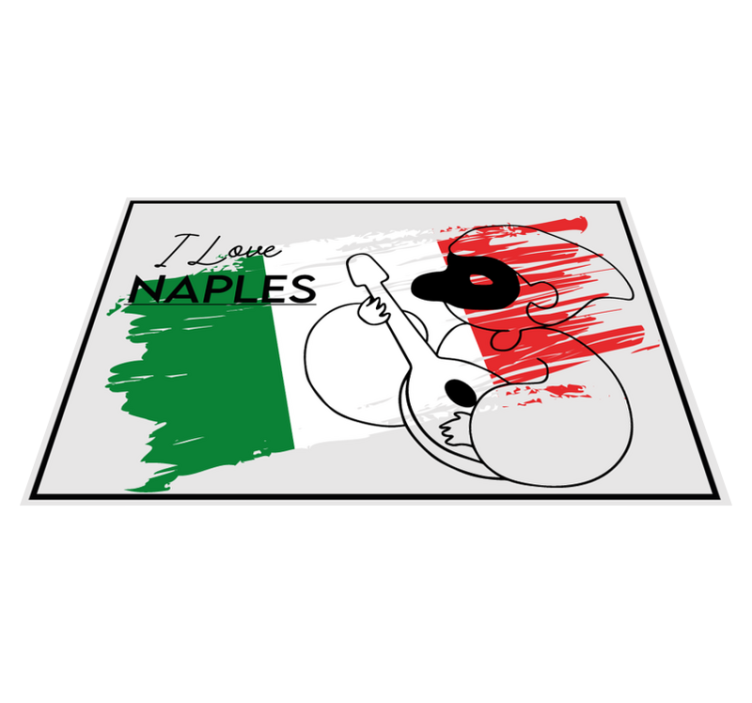 Quote placemats i love naples design - TenStickers
