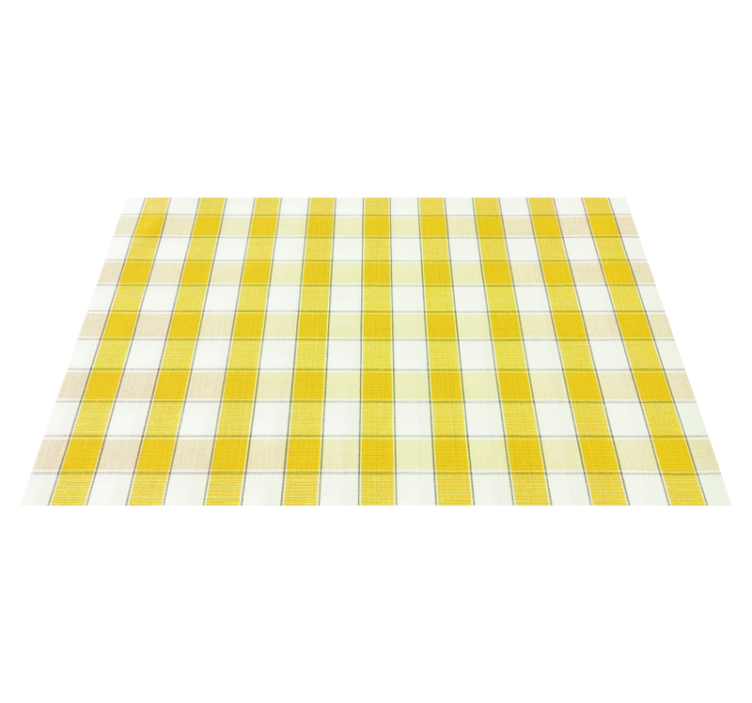 Textured placemats in yellow checkered pattern - TenStickers