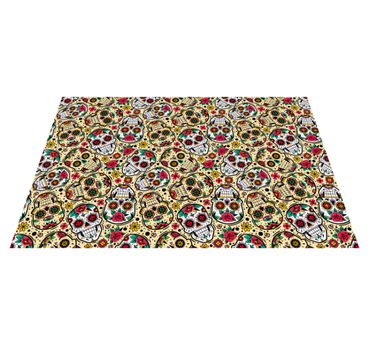 Halloween placemats colorful skull design - TenStickers