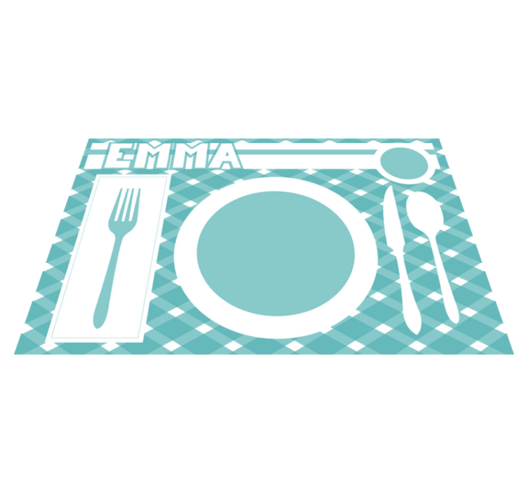 Personalised placemats personalized dining mat - TenStickers