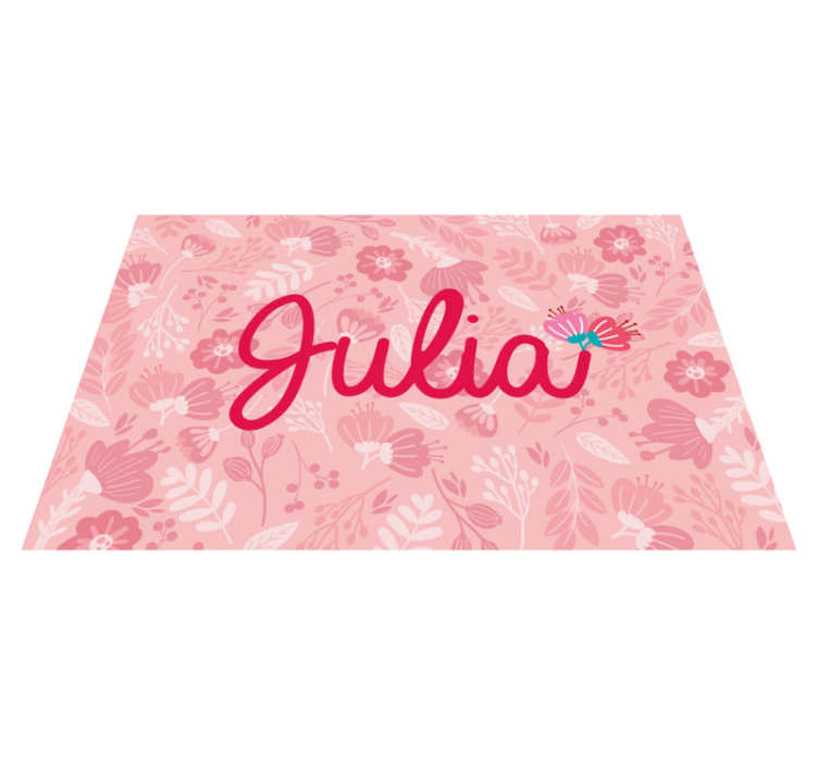 Personalised placemats floral custom design - TenStickers