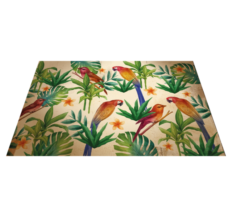 Tropical parrot original vinyl placemats - TenStickers