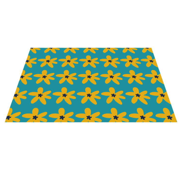 Modern placemats with lively floral design - TenStickers