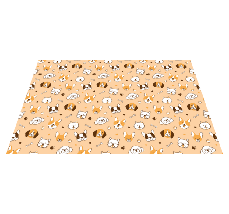 Children placemats cute animal faces - TenStickers