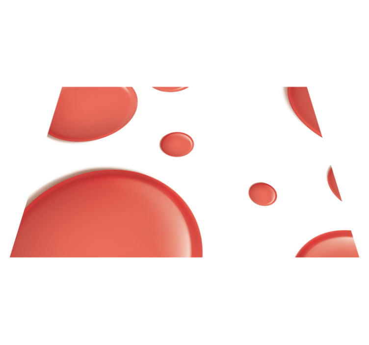 Red modern circles red placemats - TenStickers