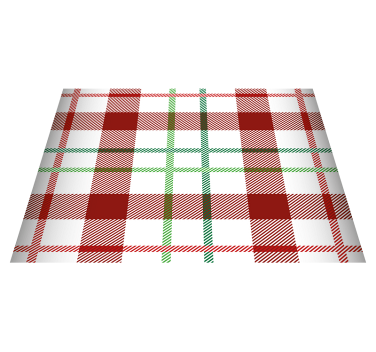 Christmas placemats plaid pattern table cover - TenStickers