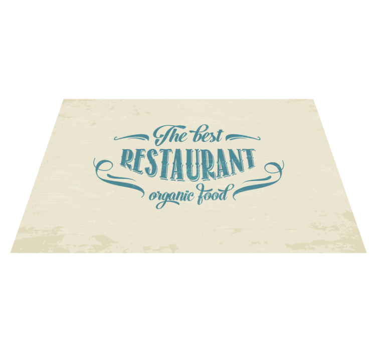 Quote placemats for organic restaurant food - TenStickers