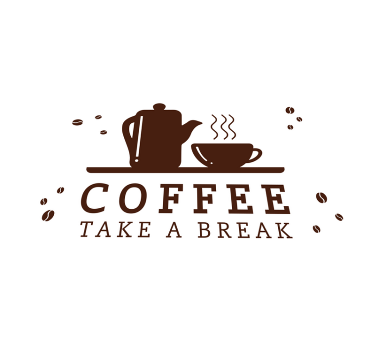 Coffee break quote quote placemats - TenStickers