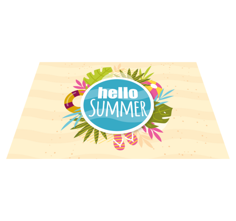 Original placemats hello summer vibes - TenStickers