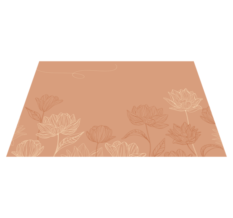Original placemats floral tea design - TenStickers