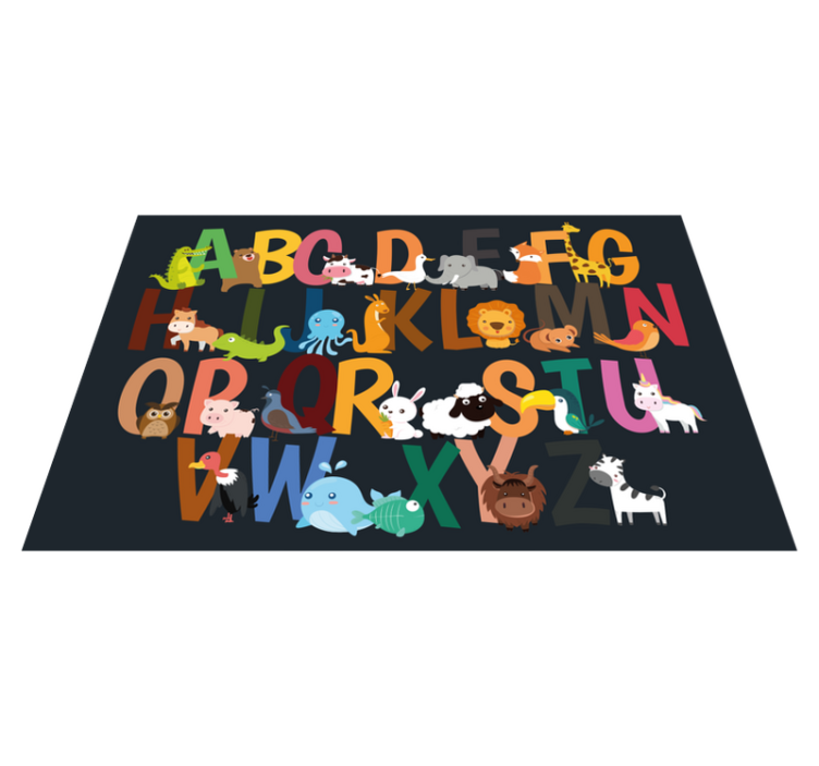 Children placemats alphabet animal characters - TenStickers