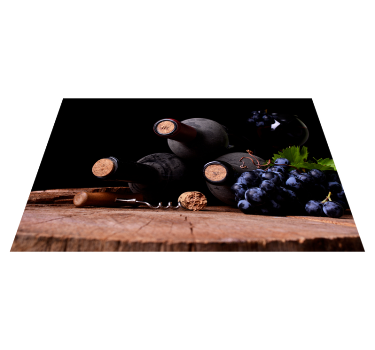 Original placemats grapes and wine bottles - TenStickers