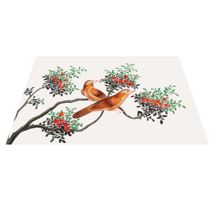 Original placemats elegant birds and berries - TenStickers