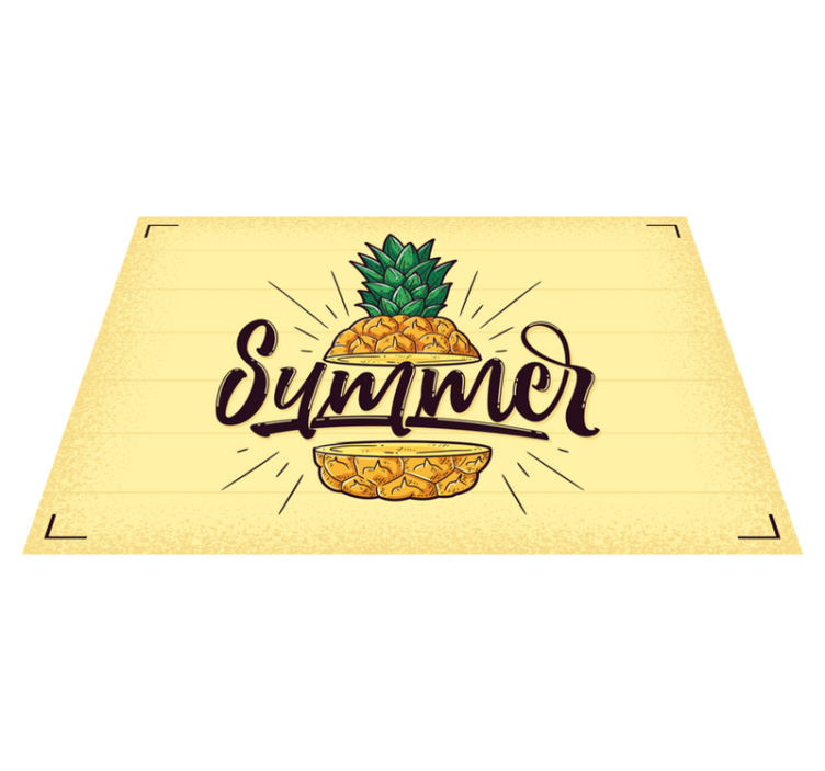 Quote placemats with summer pineapple design - TenStickers