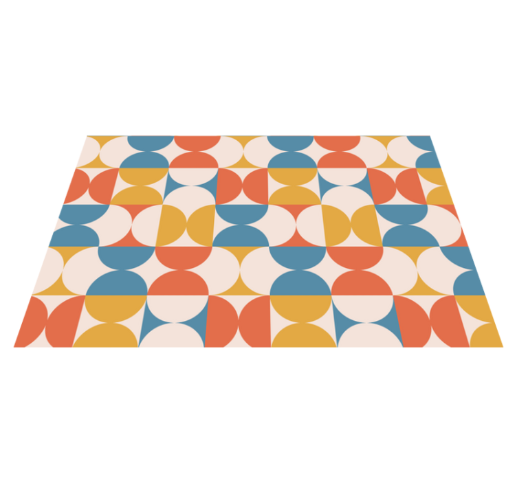 Modern placemats in geometric color circles - TenStickers