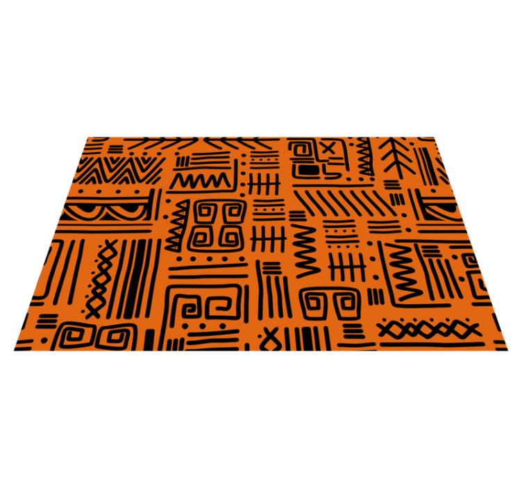 Textured placemats in abstract black pattern - TenStickers