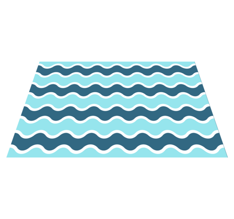 Modern placemats with wavy line design - TenStickers