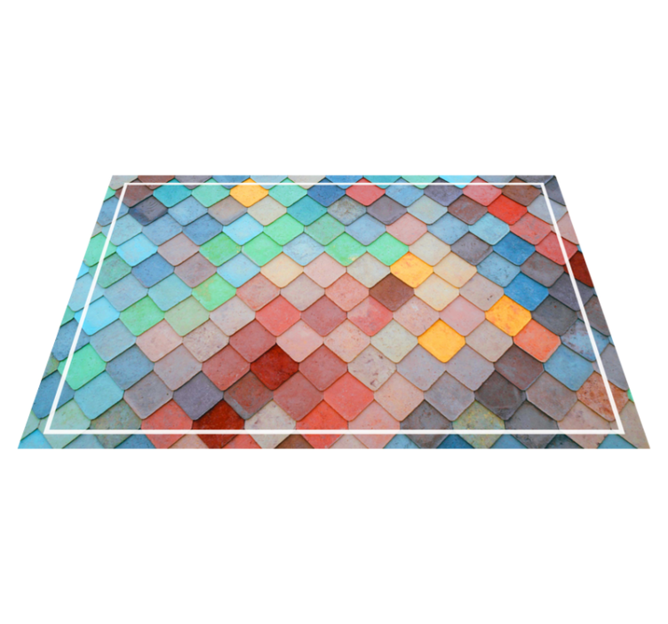 Textured placemats in colorful tile design - TenStickers