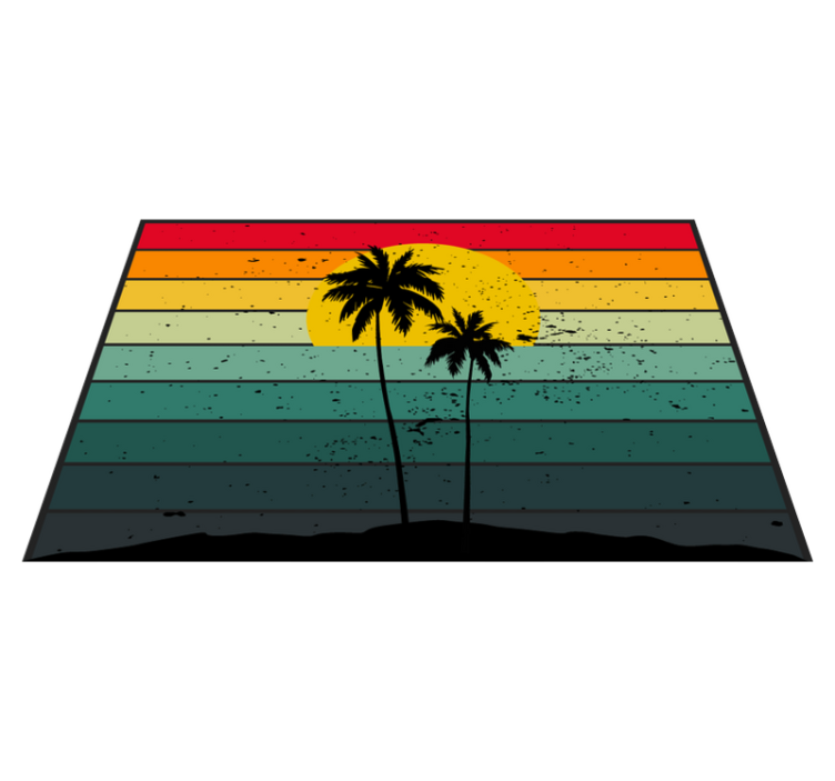 Original placemats tropical sunset view - TenStickers